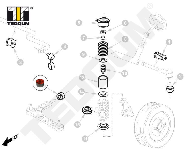 BMW E36 (1990-01 -> 1999-04) Front suspension